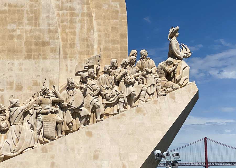 Statuary group at the base of the Monument of the Discoveries
