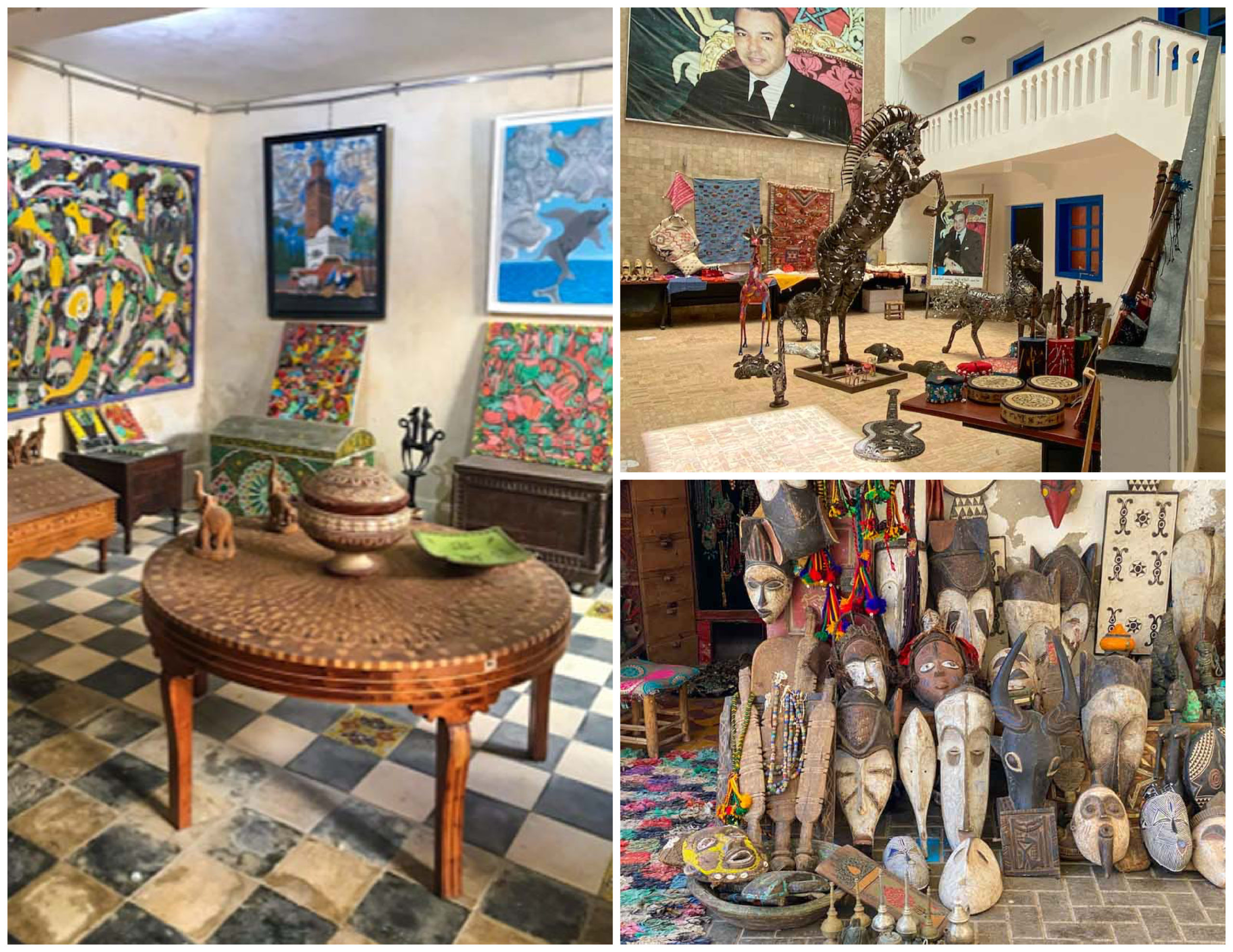 enjoying the Art galleries in Essaouira on a trip from Marrakech