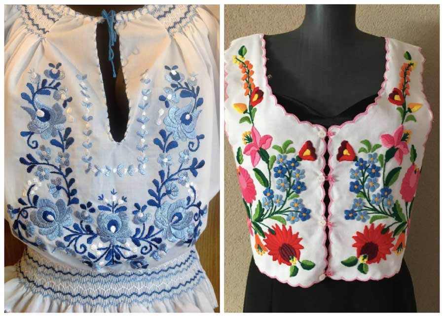 Folk style Hungarian blouses
